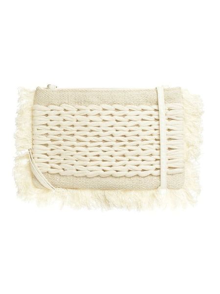 BLE Torebka w kolorze kremowym - 12 x 8 cm rozmiar: onesize. Brązowe torby na ramię BLE, bez wzorów, z materiału, na ramię, bez dodatków. Za 81.95 zł.