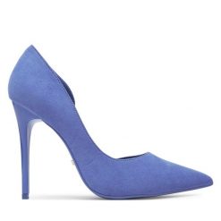 Szpilki DeeZee. Niebieskie szpilki DeeZee, bez wzorów, bez obcasa, na szpilce, bez zapięcia. Za 159.99 zł.