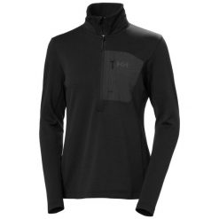 Bluza damska 1/2 zip Helly Hansen Versalite Fleece. Czarne bluzy sportowe Helly Hansen, bez wzorów, bez kaptura. Za 338.10 zł.