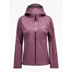 Kurtka przeciwdeszczowa damska Black Diamond Fineline Stretch Shell. Fioletowe kurtki sportowe Black Diamond, bez wzorów, bez kaptura, trekkingowe. Za 455.99 zł.