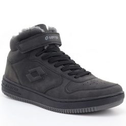 Buty sportowe wysokie ocieplane szare Lotto 2400192U 1119. Szare obuwie sportowe Lotto, ze skóry ekologicznej, bez zapięcia. Za 179.99 zł.