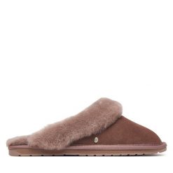 Kapcie EMU Australia. Brązowe obuwie domowe EMU Australia, bez wzorów, bez zapięcia. Za 344.99 zł.