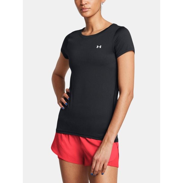 Koszulka Under Armour Tech Mesh damska, czarna. Czarne bluzki Under Armour, m, bez wzorów, z elastanu, sportowe, bez kołnierzyka, bez ramiączek. Za 148.95 zł.