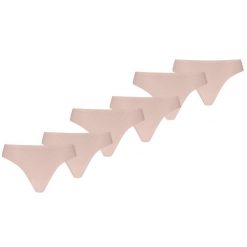 Puma stringi damskie Invisible Cotton 6-pack jasnoróżowe. Czerwone stringi Puma, bez wzorów, z bawełny. Za 286.22 zł.