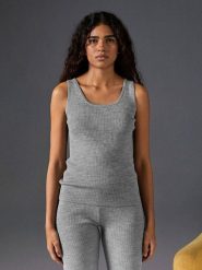 Rodier Wełniany top w kolorze szarym rozmiar: XL. Szare topy Rodier, xl, bez wzorów, z wełny, bez kołnierzyka, bez ramiączek. Za 213.18 zł.