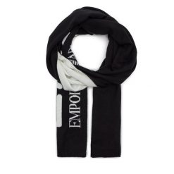 Szalik EA7 Emporio Armani. Czarne szaliki EA7 Emporio Armani, bez wzorów. Za 239.99 zł.