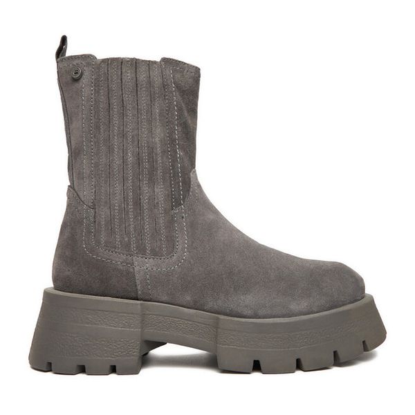 Botki G-Star Raw. Szare botki G-Star Raw, bez wzorów, bez obcasa, na płaskiej podeszwie, bez zapięcia. Za 303.99 zł.