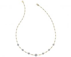 Naszyjnik z żółtego i białego złota z brylantami - 45 cm - 1,03 ct - próba 585. Białe naszyjniki Apart, z brylantem, złote. Za 25,990.00 zł.