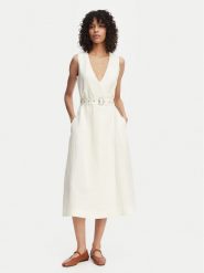 Tommy Hilfiger Sukienka letnia WW0WW48951 Biały Regular Fit. Białe sukienki TOMMY HILFIGER, na lato, m, bez wzorów, z wiskozy, bez kołnierzyka, bez ramiączek. Za 949.99 zł.