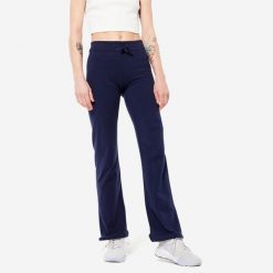 Legginsy fitness damskie Domyos. Niebieskie legginsy DOMYOS, xl, bez wzorów, z bawełny. Za 69.99 zł.