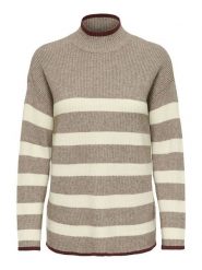 ONLY Sweter w kolorze beżowo-kremowym rozmiar: L. Brązowe swetry Only, l, bez wzorów, ze splotem, bez ramiączek. Za 140.20 zł.