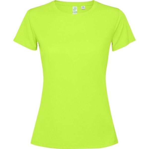 Koszulka Damska Estoril Z Krótkim Rękawem. Zielone bluzki ROLY, bez wzorów, sportowe, bez kołnierzyka, bez ramiączek. Za 33.99 zł.