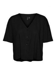 Vero Moda Koszulka w kolorze czarnym rozmiar: S. Czarne bluzki Vero Moda, s, bez wzorów, bez kołnierzyka, bez ramiączek. Za 82.95 zł.