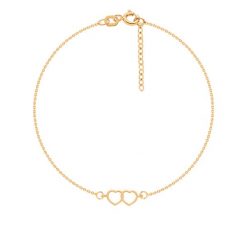 Bransoletka ażurowe złączone serca pozłacane. Żółte bransoletki Lilou, pozłacane. Za 129.00 zł.