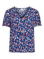 Vila Bluzka w kolorze niebieskim rozmiar: 36. Niebieskie bluzki Vila, s, bez wzorów, z wiskozy, klasyczne, bez kołnierzyka, bez ramiączek. Za 43.99 zł.