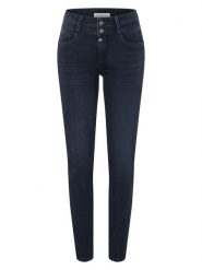 Timezone Dżinsy "Enya" - Slim fit - w kolorze granatowym rozmiar: W30/L30. Niebieskie jeansy Timezone, l, bez wzorów, z podwyższonym stanem. Za 197.17 zł.
