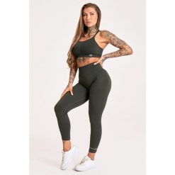 Legginsy fitness damskie Gym Glamour push up 2.0. Brązowe legginsy GYM GLAMOUR, m, bez wzorów. Za 169.99 zł.