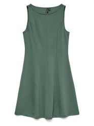 Vero Moda Sukienka w kolorze zielonym rozmiar: M. Zielone sukienki Vero Moda, m, bez wzorów, bez kołnierzyka, bez ramiączek, mini, rozkloszowane. Za 69.99 zł.