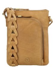 HIDE & STITCHES Skórzana torebka w kolorze jasnobrązowym - 17 x 21 x 2 cm rozmiar: onesize. Brązowe torby na ramię HIDE & STITCHES, bez wzorów, z materiału, na ramię, bez dodatków. Za 173.99 zł.