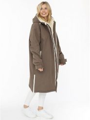 Zwillingsherz Parka w kolorze jasnobrązowym rozmiar: L/XL. Brązowe parki Zwillingsherz, l, bez kaptura. Za 279.95 zł.