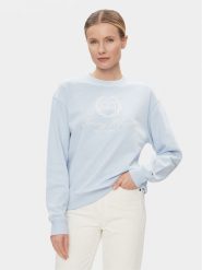 Tommy Hilfiger Bluza Flag Script WW0WW41758 Błękitny Regular Fit. Niebieskie bluzy TOMMY HILFIGER, xxl, bez wzorów, z bawełny, bez kaptura. Za 309.99 zł.