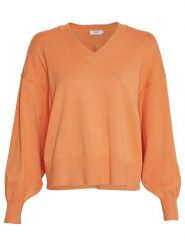 MOSS COPENHAGEN Sweter "Hanalise Rachelle" w kolorze pomarańczowym rozmiar: M/L. Pomarańczowe swetry Moss Copenhagen, l, bez wzorów, z wiskozy, bez ramiączek. Za 153.71 zł.