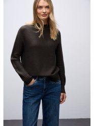 Street One Sweter w kolorze brązowym rozmiar: 34. Brązowe swetry Street One, bez wzorów, bez ramiączek. Za 122.38 zł.