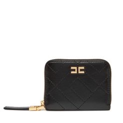 Mały Portfel Damski Elisabetta Franchi. Czarne portfele Elisabetta Franchi, bez wzorów. Za 459.99 zł.