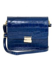 Mia Tomazzi Skórzana torebka w kolorze granatowym - 23 x 18 x 7 cm rozmiar: onesize. Niebieskie torby na ramię Mia Tomazzi, bez wzorów, z materiału, na ramię, bez dodatków. Za 304.99 zł.