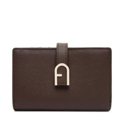 Duży Portfel Damski Furla. Brązowe portfele Furla, bez wzorów. Za 799.99 zł.