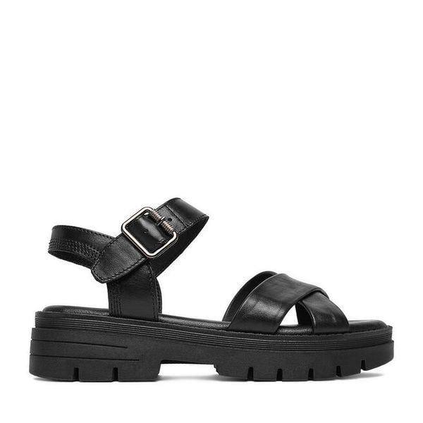 Sandały Lasocki. Czarne sandały Lasocki, bez wzorów, bez obcasa, na płaskiej podeszwie, bez zapięcia. Za 169.99 zł.