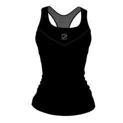 Damski tank top Givova. Czarne koszulki sportowe Givova, bez wzorów, bez ramiączek. Za 258.99 zł.