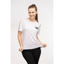 Koszulka do jogi damska Moonholi Awaken z krótkim rękawem. Białe bluzki MOONHOLI, l, bez wzorów, sportowe, bez kołnierzyka, bez ramiączek. Za 199.00 zł.
