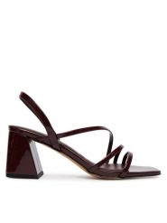 Aldo Sandały Atlanticus 14190608 Bordowy. Czerwone sandały Aldo, bez wzorów, ze skóry, bez obcasa, na słupku, bez zapięcia. Za 319.99 zł.