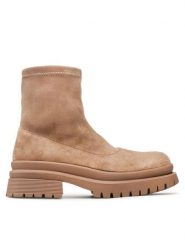 Jenny Fairy Botki WS5795-08 Brązowy. Brązowe botki Jenny Fairy, bez wzorów, z materiału, bez obcasa, na płaskiej podeszwie, bez zapięcia. Za 99.99 zł.