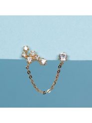 OR ÉCLAT Złote kolczyki-wkrętki "Sweet Linl" z cyrkoniami rozmiar: onesize. Żółte kolczyki OR ÉCLAT, z cyrkonią, złote. Za 391.99 zł.