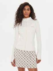 Guess Bluza Marika V4YP12 KCD02 Beżowy Slim Fit. Brązowe bluzy Guess, m, z aplikacjami, z syntetyku, bez kaptura. Za 199.99 zł.