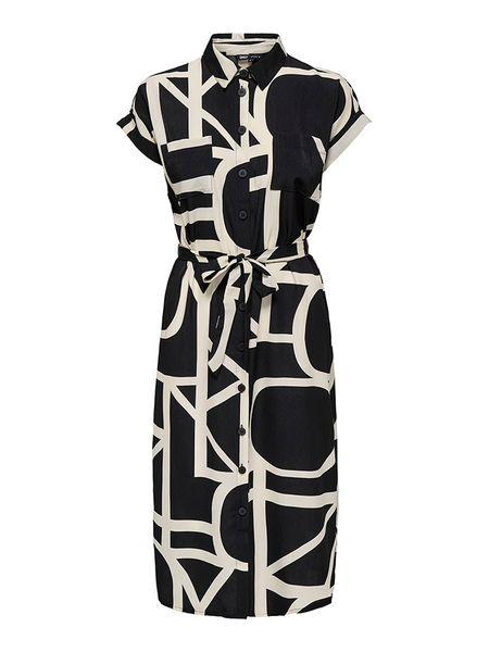 ONLY Sukienka w kolorze czarno-beżowym rozmiar: 38. Brązowe sukienki Only, bez wzorów, z tkaniny, bez kołnierzyka, bez ramiączek, midi. Za 113.63 zł.