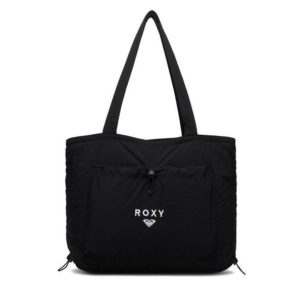 Torebka Roxy. Czarne shopper Roxy, bez wzorów, bez dodatków. Za 69.99 zł.