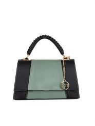 Mia Tomazzi Skórzana torebka "Livenza" w kolorze zielono-czarnym - 26 x 16 x 9 cm rozmiar: onesize. Czarne torby na ramię Mia Tomazzi, bez wzorów, z materiału, przez ramię, bez dodatków. Za 260.99 zł.