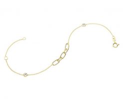 Bransoletka z żółtego złota z diamentami - 0,01 ct - próba 375. Żółte bransoletki Apart, z diamentem, złote. W wyprzedaży za 973.00 zł.