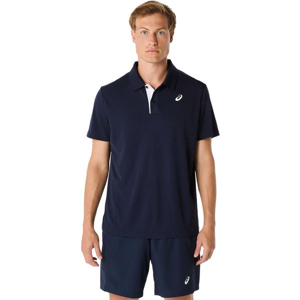 Polo Asics Court. Niebieskie koszulki polo Asics, m, bez wzorów, z materiału, bez kołnierzyka, bez ramiączek. Za 219.95 zł.