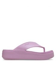 Crocs Japonki Getaway Platform Flip 209410 Różowy. Czerwone klapki Crocs, bez wzorów, z tworzywa sztucznego, bez obcasa. Za 139.99 zł.