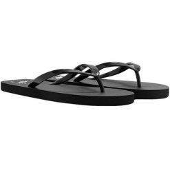 Klapki Damskie MM00FFLIF018A. Czerwone klapki 4f, bez wzorów, z gumy, bez obcasa, na słupku. Za 74.99 zł.
