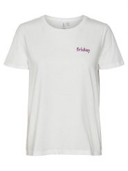 Vero Moda Koszulka w kolorze białym rozmiar: XS. Białe bluzki Vero Moda, xs, bez wzorów, z bawełny, bez kołnierzyka, bez ramiączek. Za 38.84 zł.