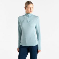 Bluza turystyczna damska Mountain Series Overhead. Niebieskie bluzy Dare 2b, bez wzorów, z elastanu, bez kaptura. Za 76.50 zł.