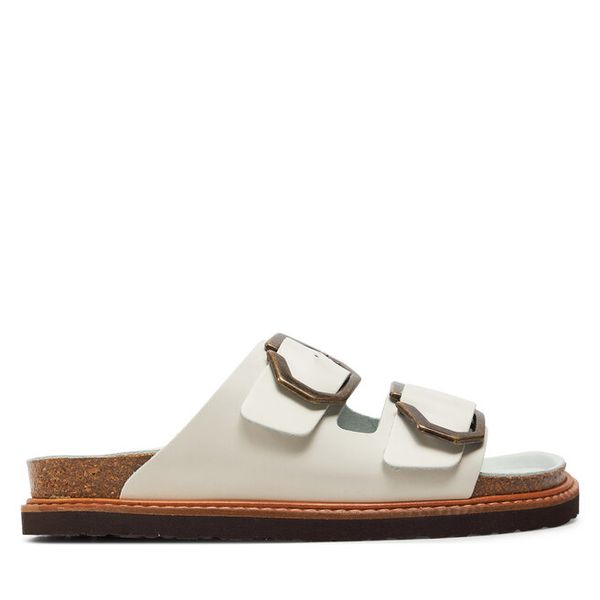 Klapki Genuins. Białe klapki Genuins, bez wzorów, bez obcasa. Za 219.99 zł.