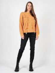 Silvian Heach Sweter | PGA22007MA | Kobieta | Pomarańczowy. Brązowe swetry Silvian Heach, m, bez wzorów, z dzianiny, bez ramiączek. W wyprzedaży za 199.00 zł.