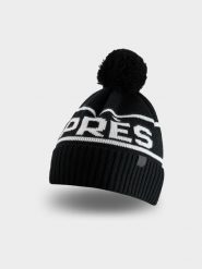 4F Czapka zimowa z dodatkiem wełny damska - czarna M. Czarne czapki 4f, bez wzorów, z wełny. Za 89.99 zł.