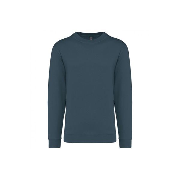 Bluza z okrągłym dekoltem Kariban. Niebieskie bluzy KARIBAN, xl, bez wzorów, z bawełny, bez kaptura. Za 121.50 zł.